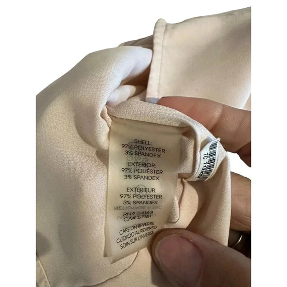 Calvin Klein Women's Pink Short Sleeves Semi-Sheer Blush Blouse Size L‎ - Picture 6 of 7